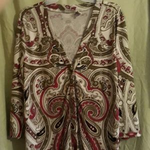 Paisley 1 button jacket that goes perfext over a t